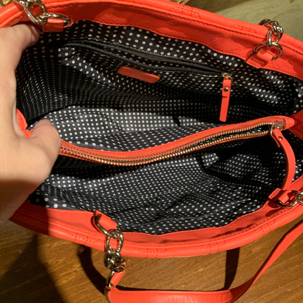 Kate Spade Quilted Aston Court Coral Leather&Chain - Picture 8 of 15